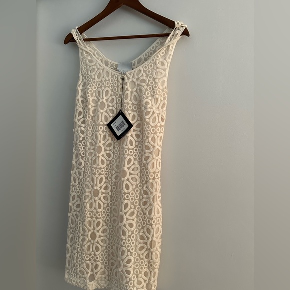 Creamy white tank dress, L size/detached slip by Addison - Picture 4 of 5